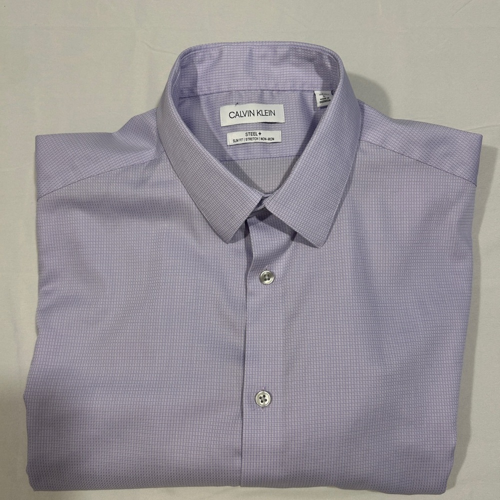 Calvin Klein Men's Lavender Dress Shirt